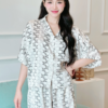 Bộ Đồ Ngủ Nữ ZENME Pijama Lụa Latin thiết kế Cánh Dơi Quần Đùi họa tiết PJCD0724
