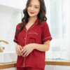 Bộ Pijama Lụa Cộc Tay Chất Liệu Lụa Latin Cao Cấp