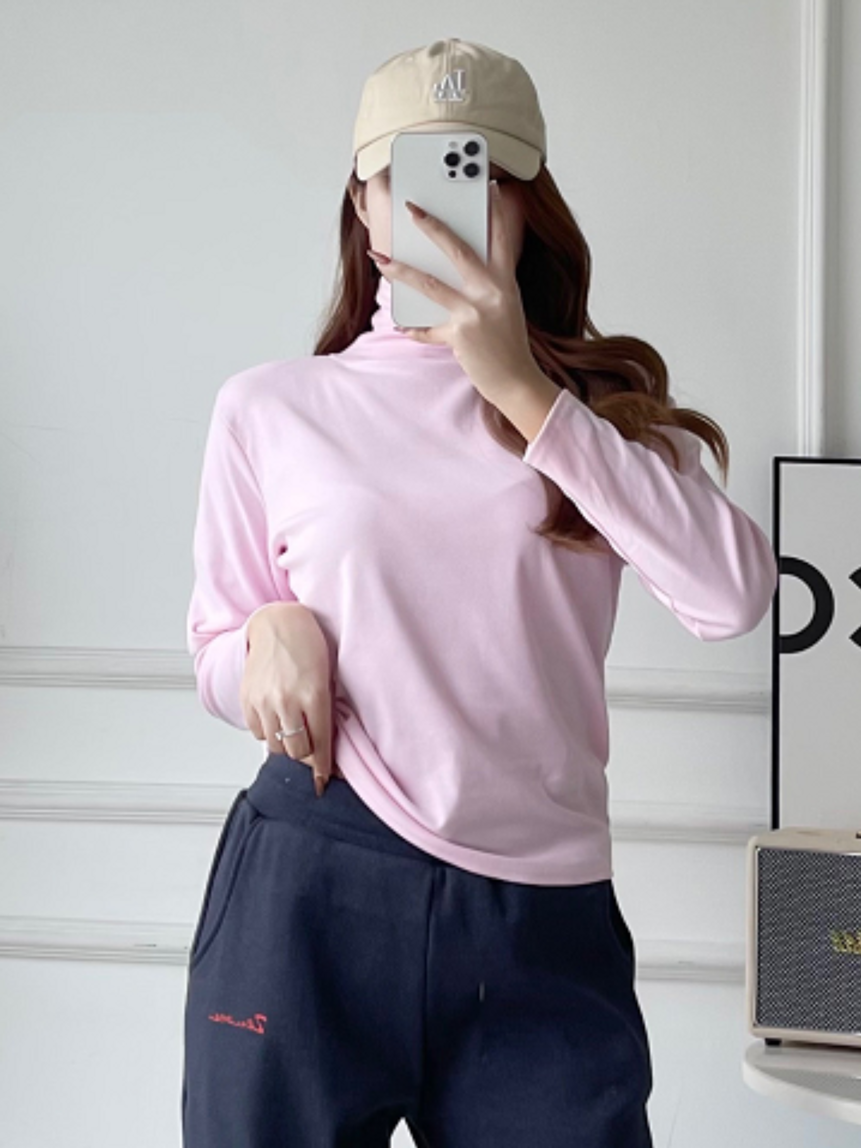 Áo giữ nhiệt cao cổ chất cotton co giãn mềm mịn giữ ấm