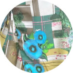 Xanh Thổ Cẩm Kimono
